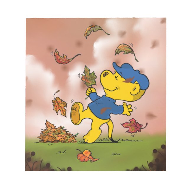 Ferald Amongst The Autumn Leaves Notepad (Front)