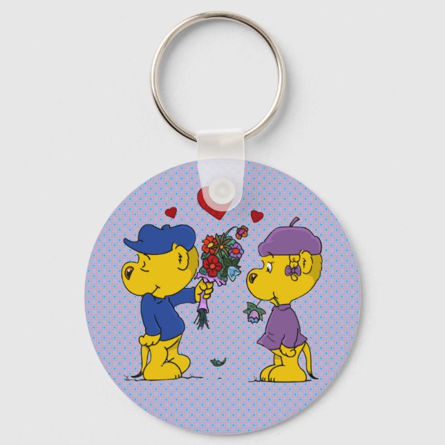 Ferald and Sahsha Ferret Keychain (Front)