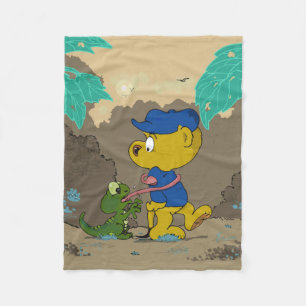 Ferald and The Baby Lizard Fleece Blanket