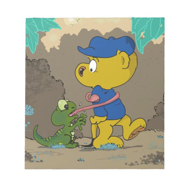 Ferald and The Baby Lizard Notepad (Front)