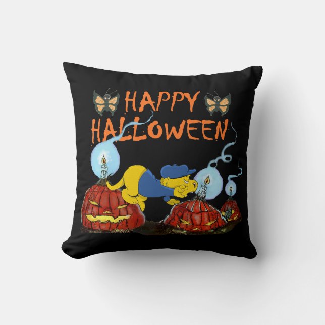 Ferald and The Rotten Pumpkins Throw Pillow (Front)