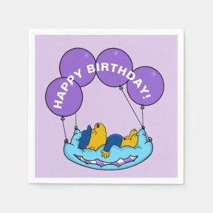 Ferald   Birthday Balloon Napkin