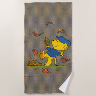 Ferald Dancing Amongst The Autumn Leaves Beach Towel
