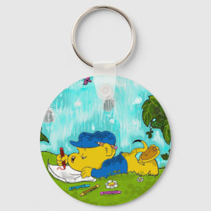 Ferald Drawing By The Waterfall Keychain