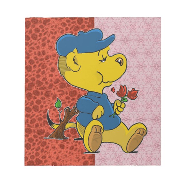 Ferald Eating Roses Notepad (Front)