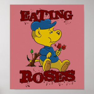 Ferald Eating Roses Poster