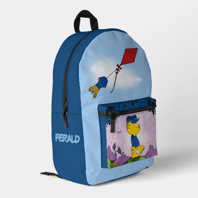 Ferald Picture Book Printed Backpack (Back Corner Left)