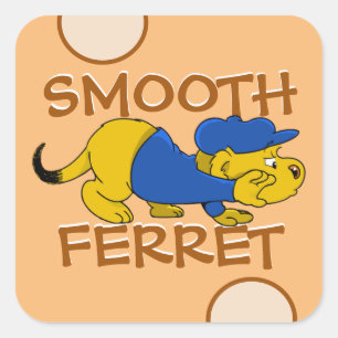 Ferald   Smooth Ferret Square Sticker