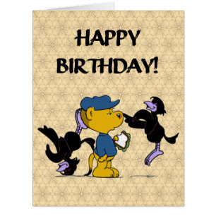 Ferald & The Pesky Crows Birthday Card