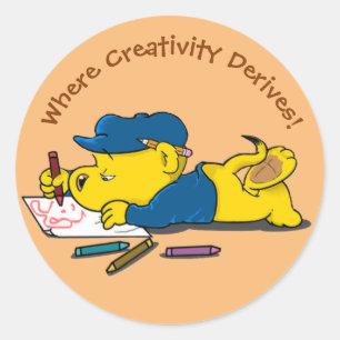 Ferald   Where Creativity Derives! Classic Round S Classic Round Sticker