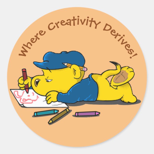 Ferald | Where Creativity Derives! Classic Round S Classic Round Sticker (Front)