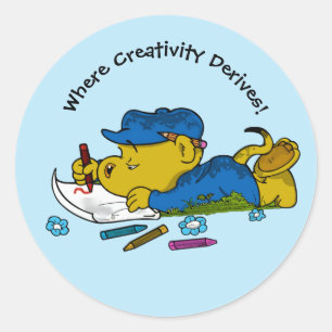 Ferald Where Creativity Derives! Classic Round Sticker