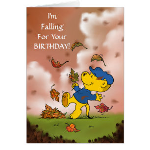 Ferald's Autumn Leaves Birthday Card