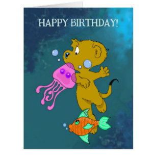 Ferald's Swim Birthday Card