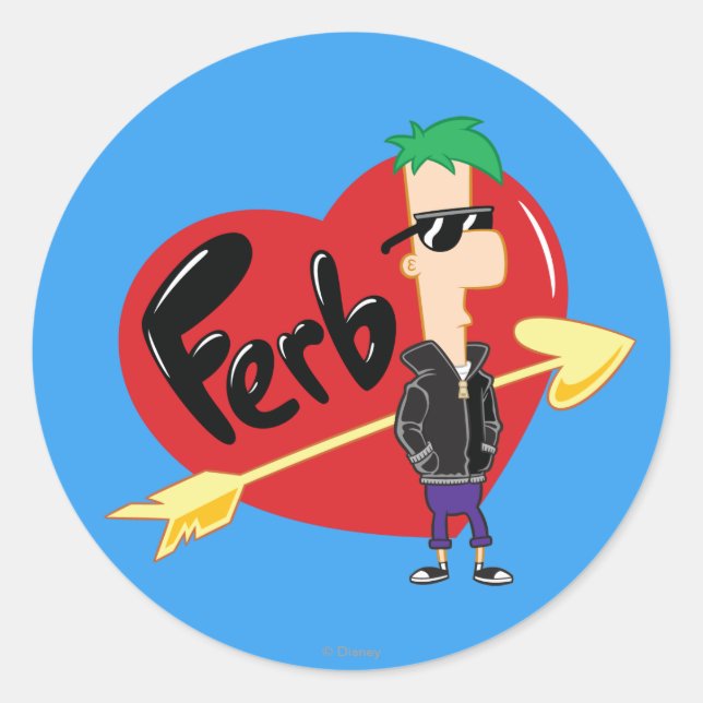 Ferb Classic Round Sticker (Front)