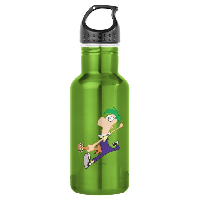 Ferb Rocking Out with Guitar 532 Ml Water Bottle (Front)