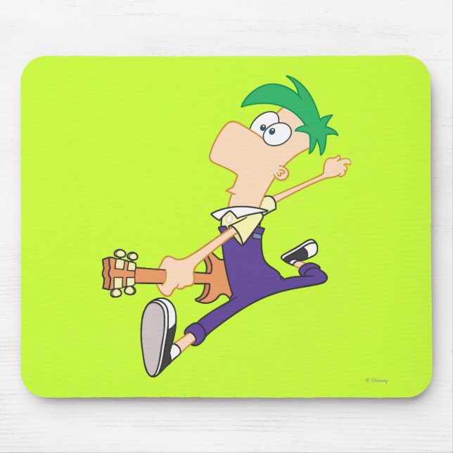 Ferb Rocking Out with Guitar Mouse Pad (Front)