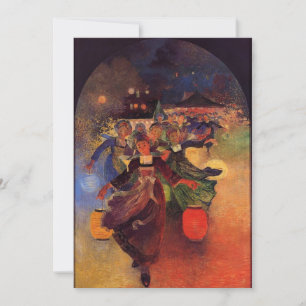 Ferdinand du Puigaudeau - Breton Girls with Chines Invitation