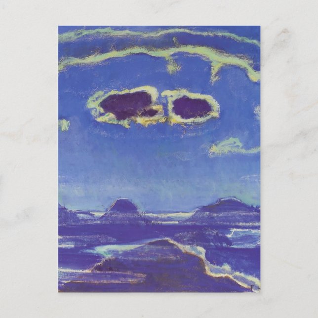 Ferdinand Hodler-Eiger,Monch,Jungfrau in Moonlight Postcard (Front)
