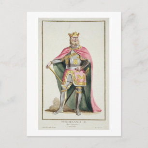 Ferdinand I (1379-1416) King of Aragon from 'Receu Postcard