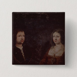 Ferdinand II of Aragon and Isabella I of Castile 2 Inch Square Button