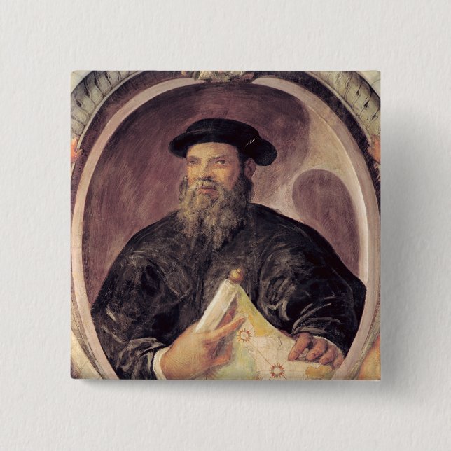 Ferdinand Magellan 2 Inch Square Button (Front)