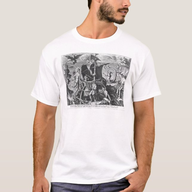 Ferdinand Magellan  on board his caravel, 1522 T-Shirt (Front)