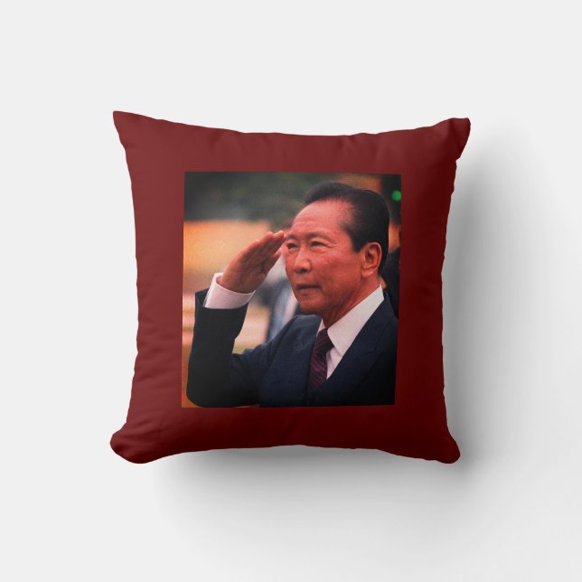 Ferdinand Marcos, Tenth President of Philippines Throw Pillow (Front)