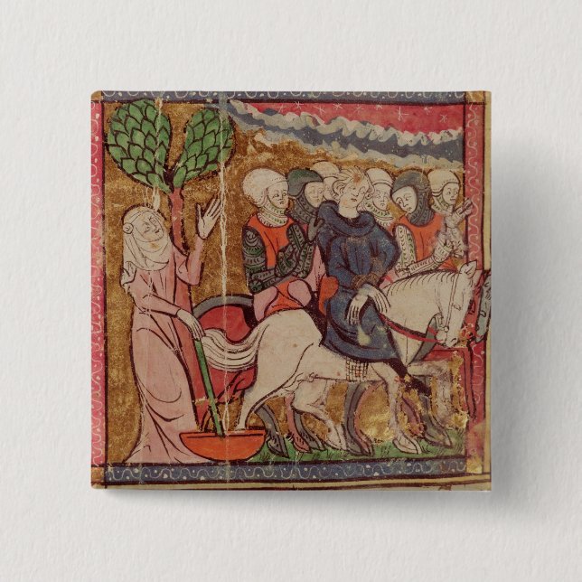 Ferdinand of Portugal  Count of Flanders 2 Inch Square Button (Front)