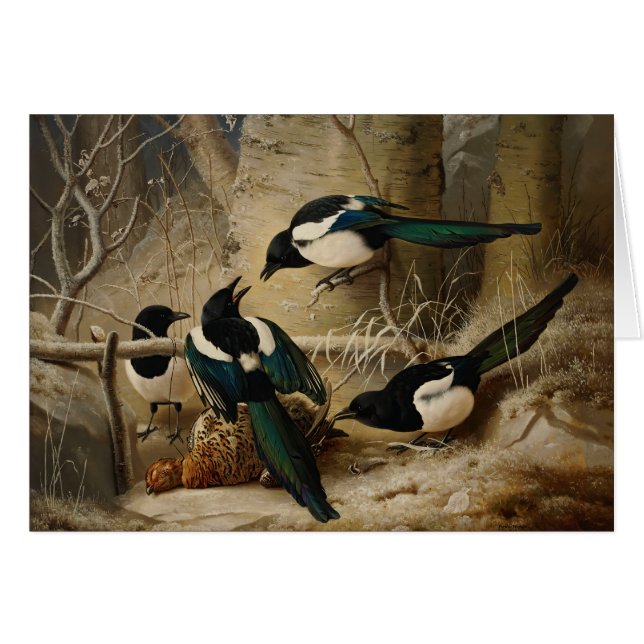 Ferdinand von Wright - Magpies Round a Dead (Front Horizontal)
