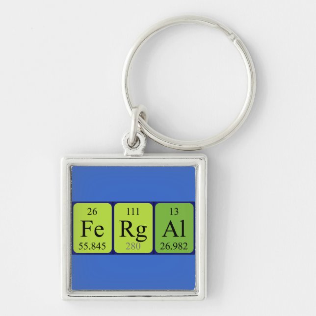Fergal periodic table name keyring (Front)