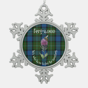 Ferguson Clan Christmas ornament pewter snowflake