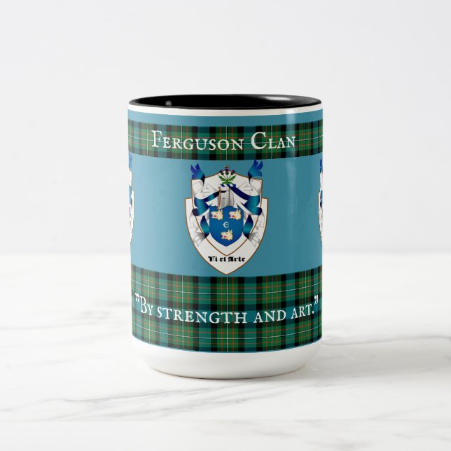 Ferguson Clan Mug, Two-Tone Coffee Mug (Center)