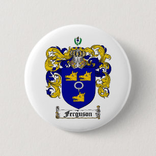 FERGUSON FAMILY CREST - FERGUSON COAT OF ARMS 2 INCH ROUND BUTTON