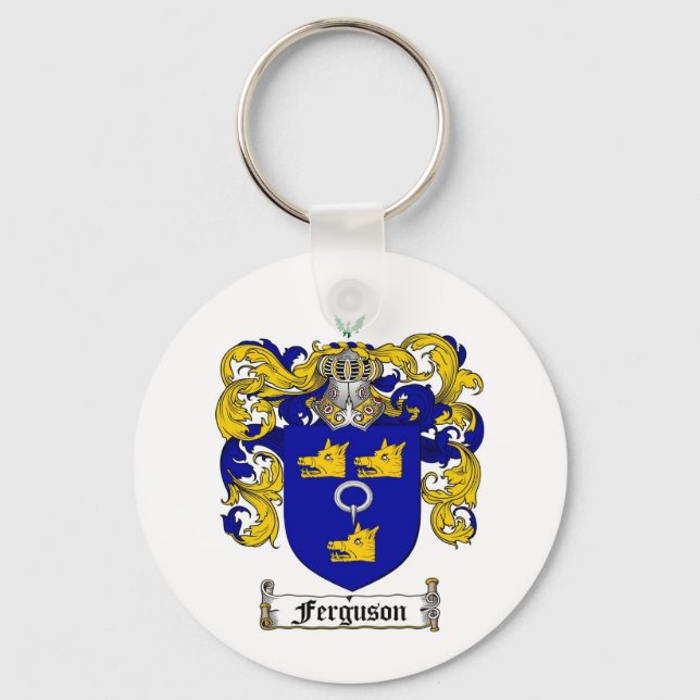 FERGUSON FAMILY CREST -  FERGUSON COAT OF ARMS KEYCHAIN (Front)