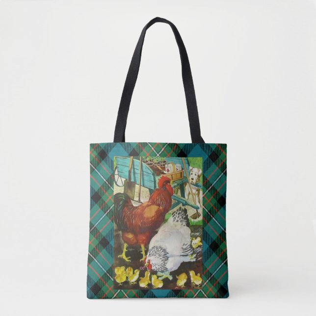 Ferguson Tartan plaid tote Bag (Front)
