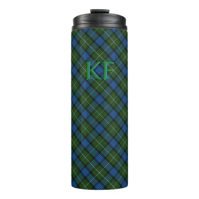 Fergusson Official Tartan with monogram / initials Thermal Tumbler (Front)