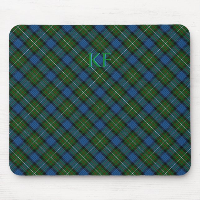 Fergusson Official Tartan with monogram / name Mouse Pad (Front)