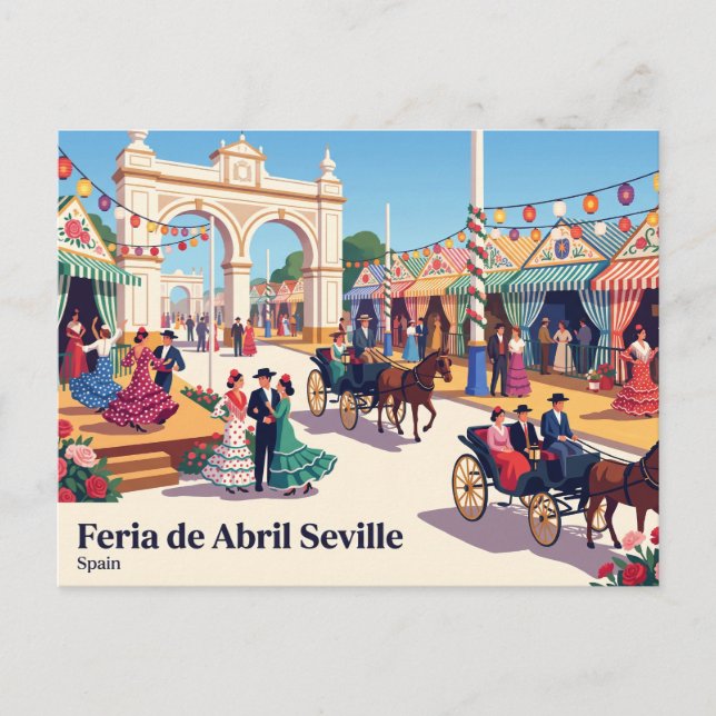 Feria de Abril Seville Spain Postcard (Front)