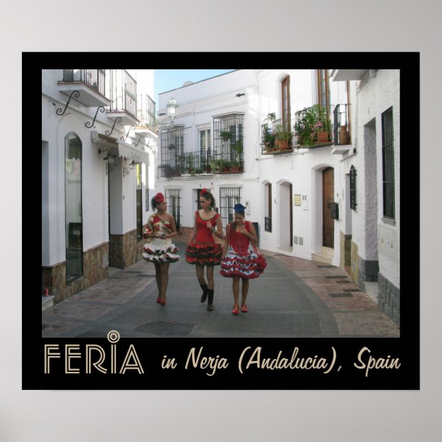 Feria in Nerja (Andalucia), Spain Poster (Front)