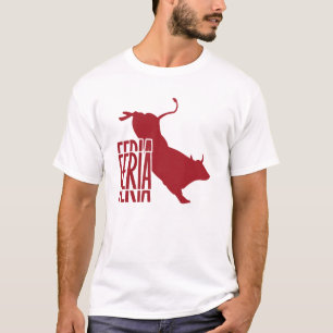 Feria - Logo couleur rouge / blanc & taureau T-Shirt