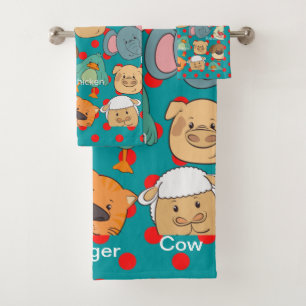 Ferme animale adorable Enfants safari tigre bleu b