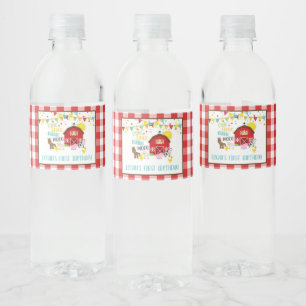 Ferme Anniversaire Étiquette de bouteille d'eau - 