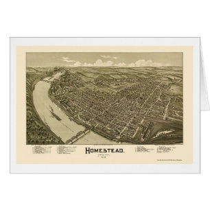 Ferme, carte panoramique de PA - 1902