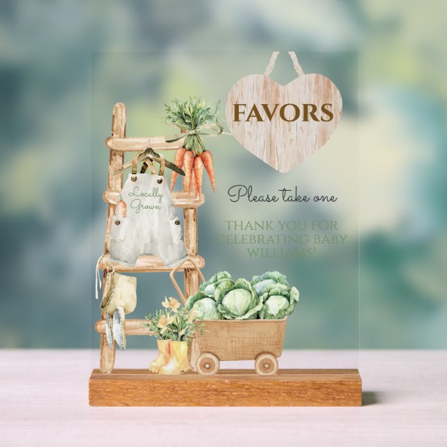 Ferme cultivée localement Baby shower rustique fav (Neutre)