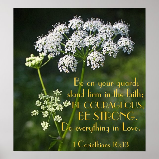 ferme dans la foi poster vers de la bible (Devant)