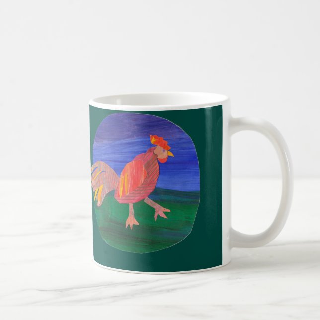 Ferme de coq de tasse du poulet 11oz (Droite)