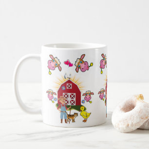 Ferme de la vache Ferme de canard jaune Mug