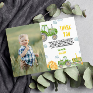 Ferme de tracteurs verts Anniversaire Carte de rem