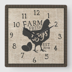 Ferme Fraîche Farmhouse Style Horloge rustique ave